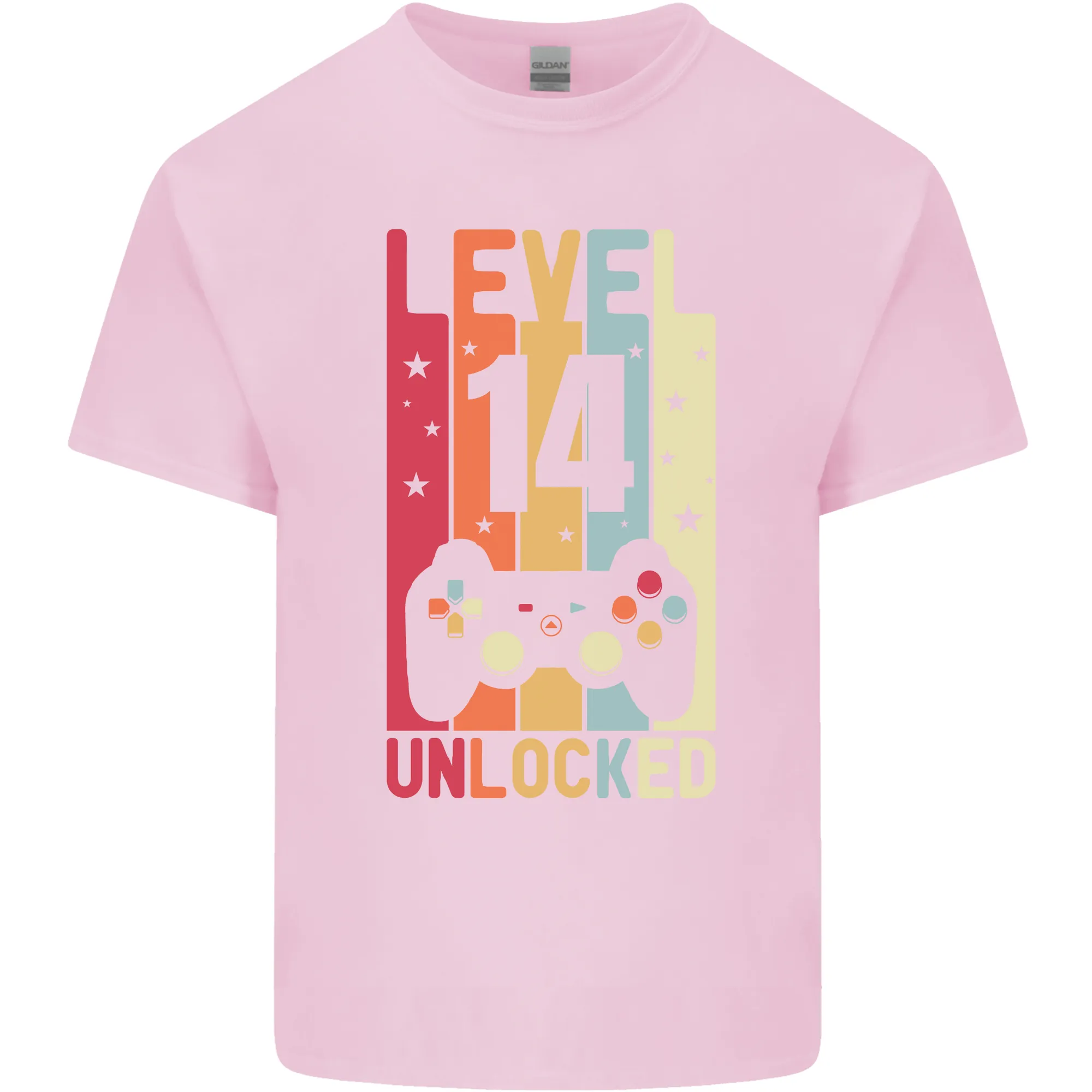 14th Birthday 14 Year Old Level Up Gaming Kids T-Shirt Childrens