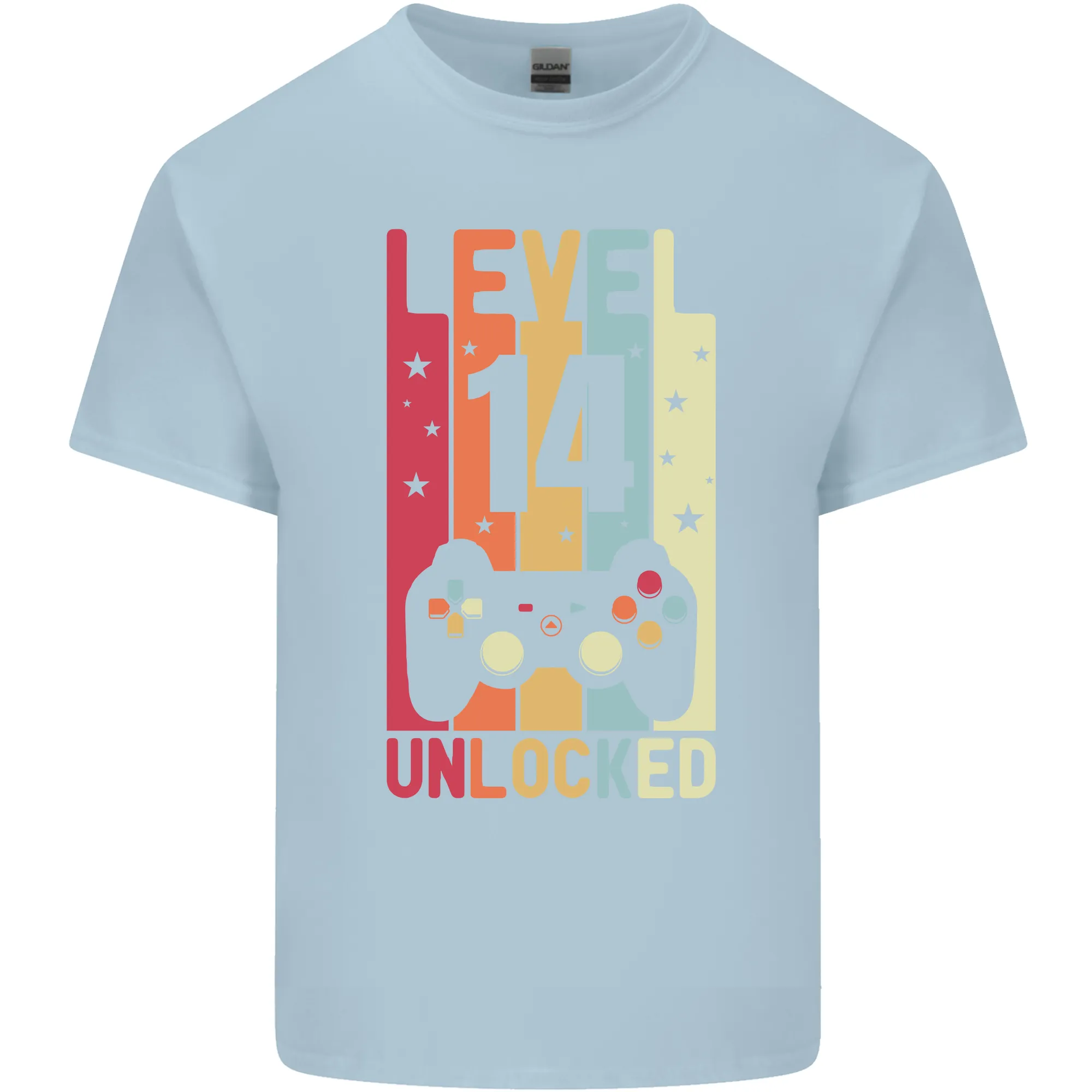 14th Birthday 14 Year Old Level Up Gaming Kids T-Shirt Childrens