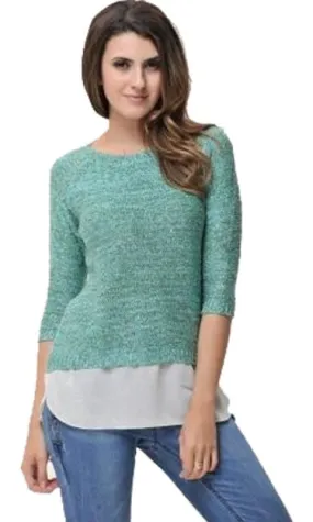 24357 Knitted Pullover - Coffee Latte