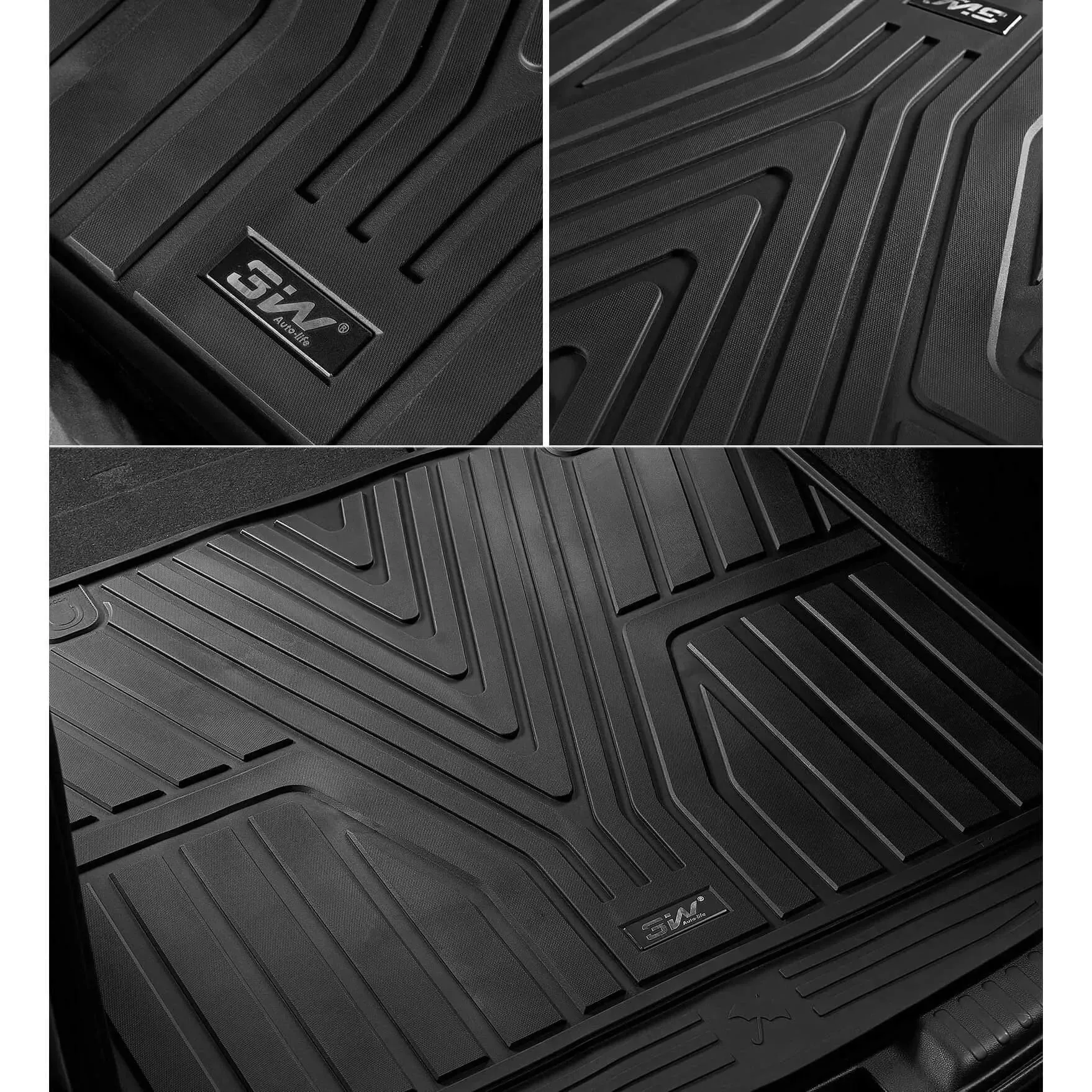 3W Honda CR-V 2017-2022 Floor Mats (Include Hybrid) / Trunk Mat (Non Hybrid) CRV Custom Mat TPE Material & All-Weather Protection