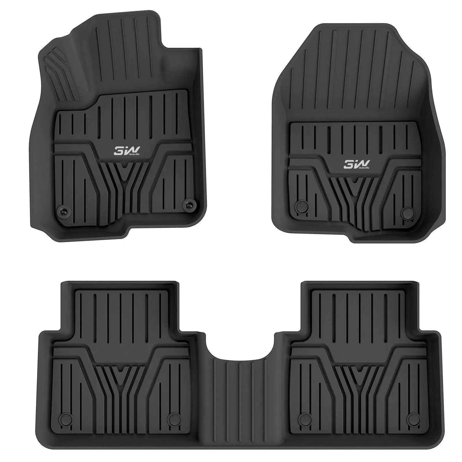 3W Honda CR-V 2017-2022 Floor Mats (Include Hybrid) / Trunk Mat (Non Hybrid) CRV Custom Mat TPE Material & All-Weather Protection