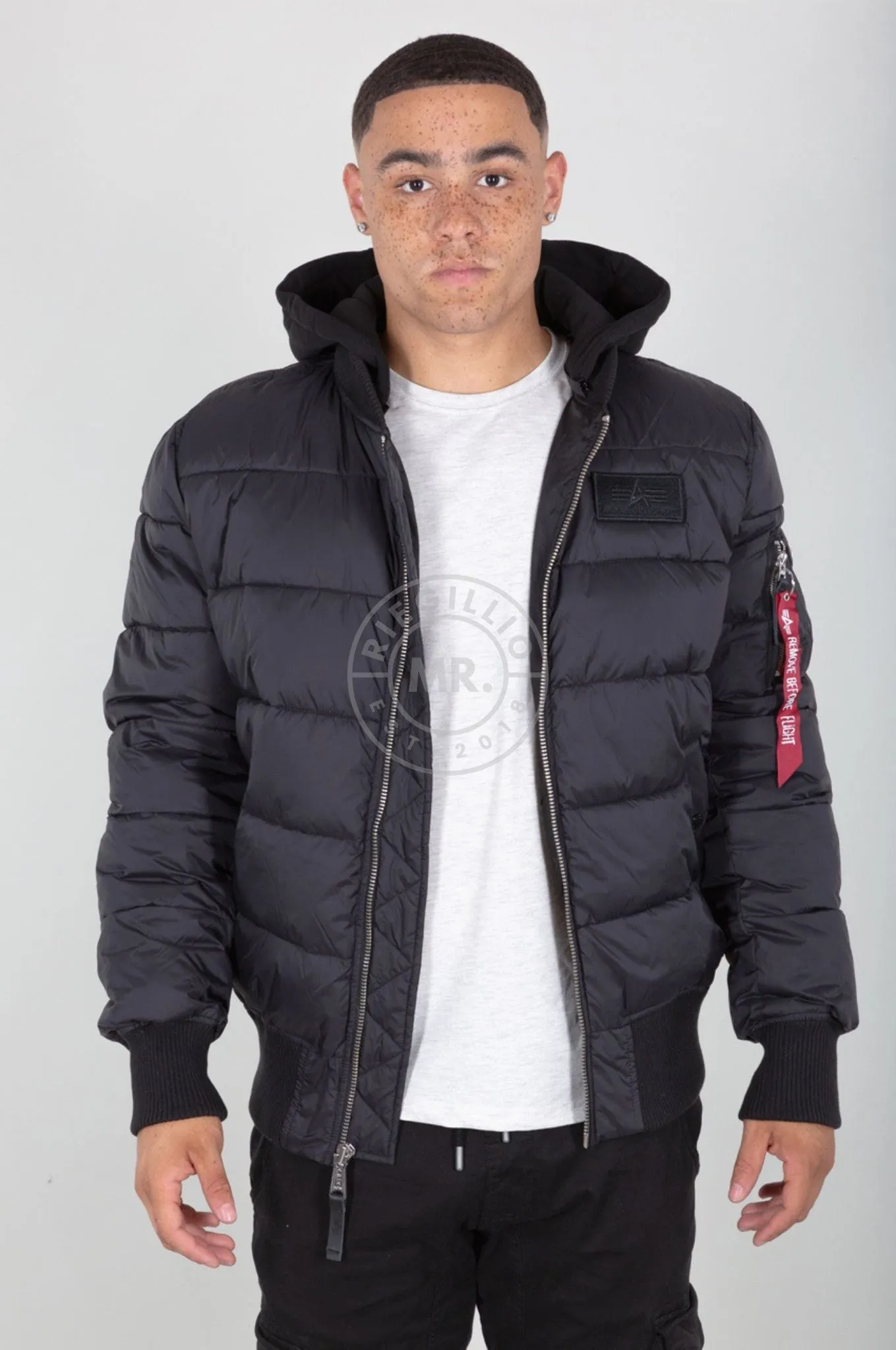 Alpha Industries MA-1 ZH Back Print Puffer FD - Black