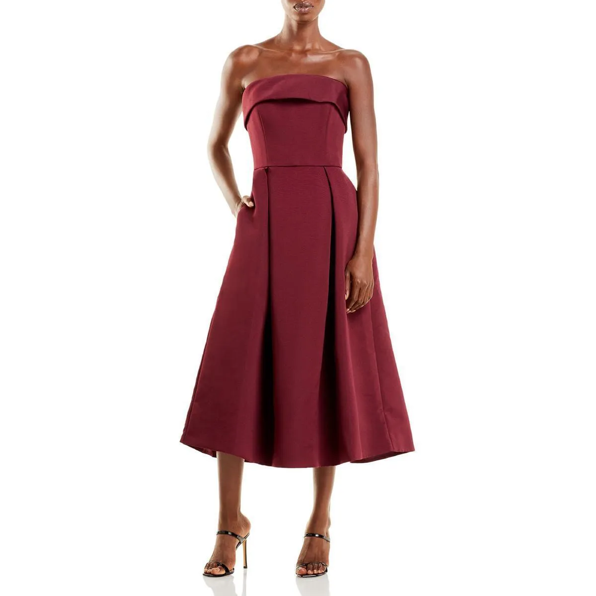 Amsale Faille Strapless Dress