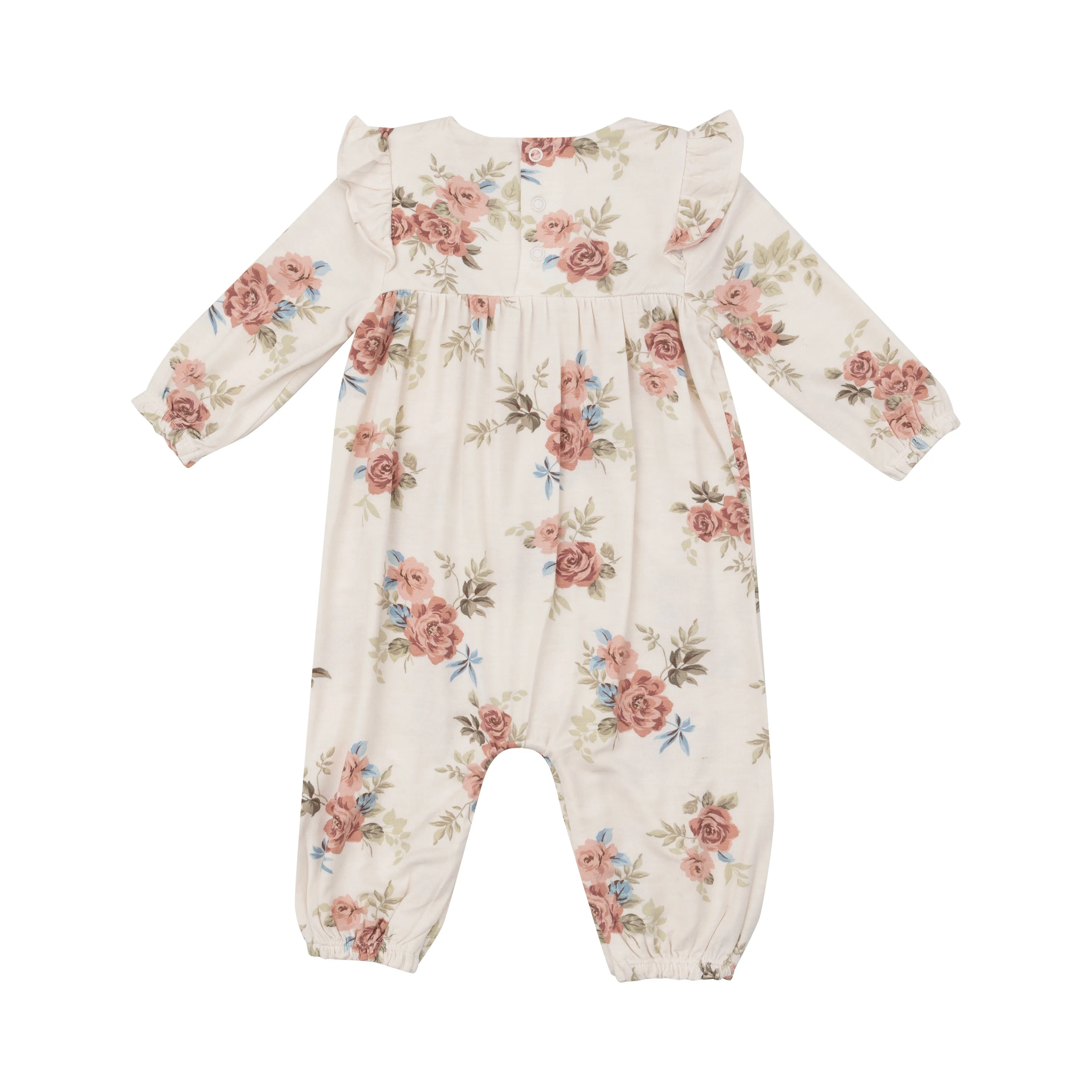 Angel Dear Ruffle Sleeve Romper - Romantic Roses