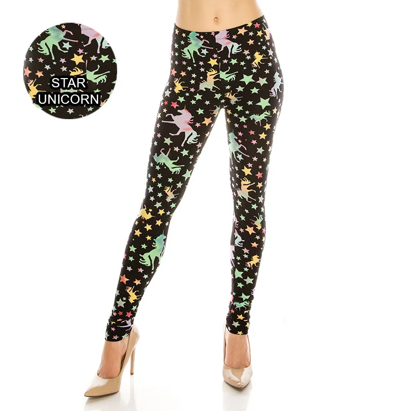 Animal Patterned Ultra Soft Leggings (Regular/Plus Size)