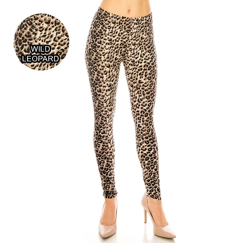 Animal Patterned Ultra Soft Leggings (Regular/Plus Size)