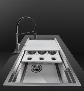 Artinox Layer SBR 104, top or undermount multi-level sink