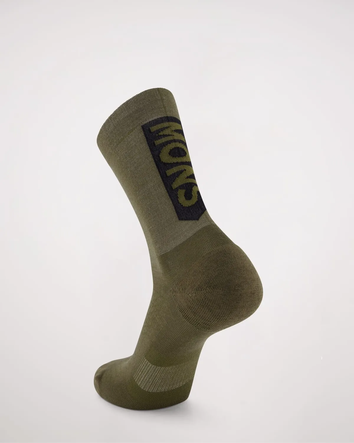 Atlas Merino Crew Sock - Dark Olive