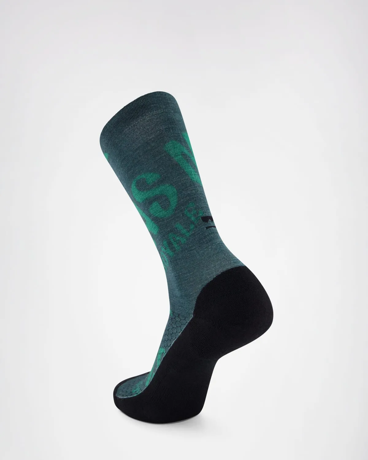 Atlas Merino Crew Sock - Green Trippy