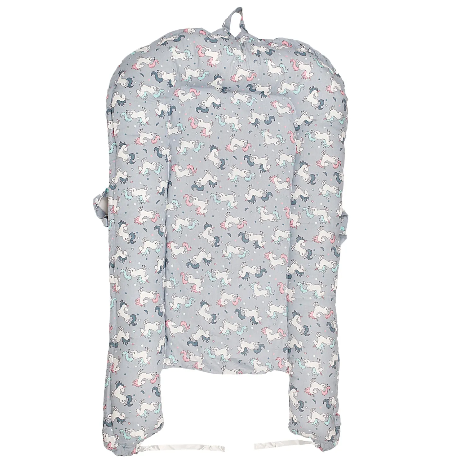 Baby Bed Cum Carry Nest Starry Unicorn Grey