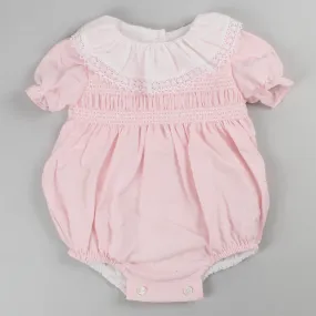 Baby Girls Pink Traditional Romper