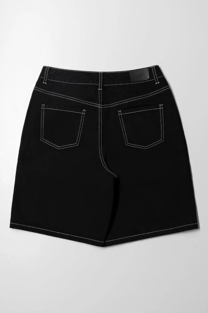 Bermuda Cargo Denim Short Black