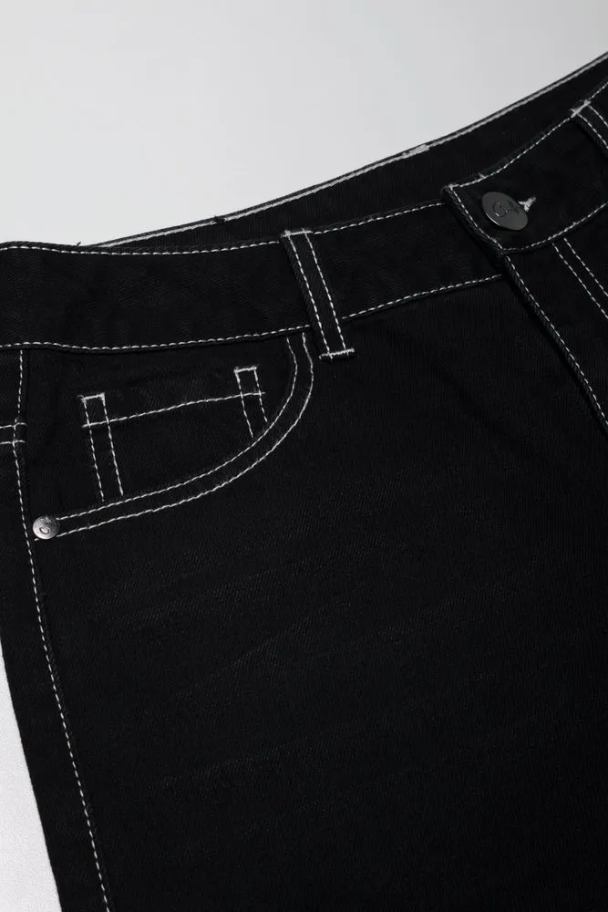 Bermuda Cargo Denim Short Black