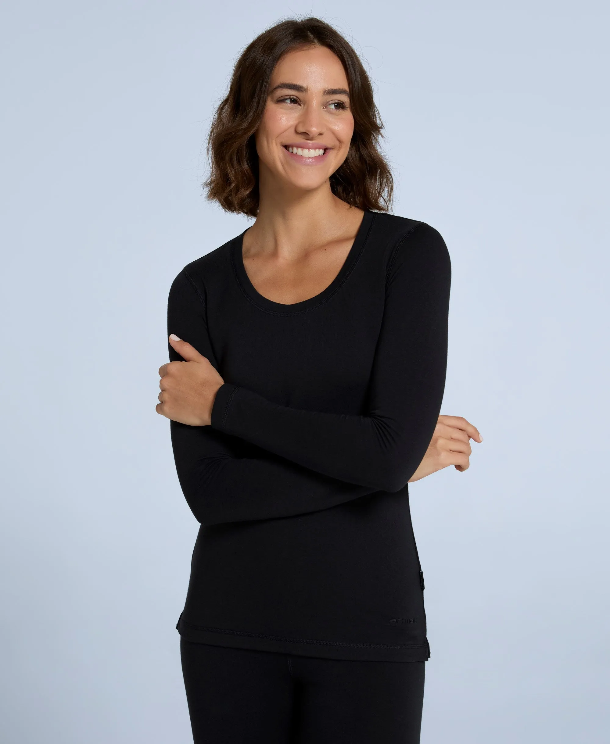 Blaze Womens Base Layer Top - Jet Black