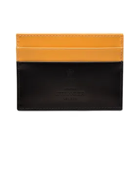 Bridle Hide Flat Credit Card Case in Black