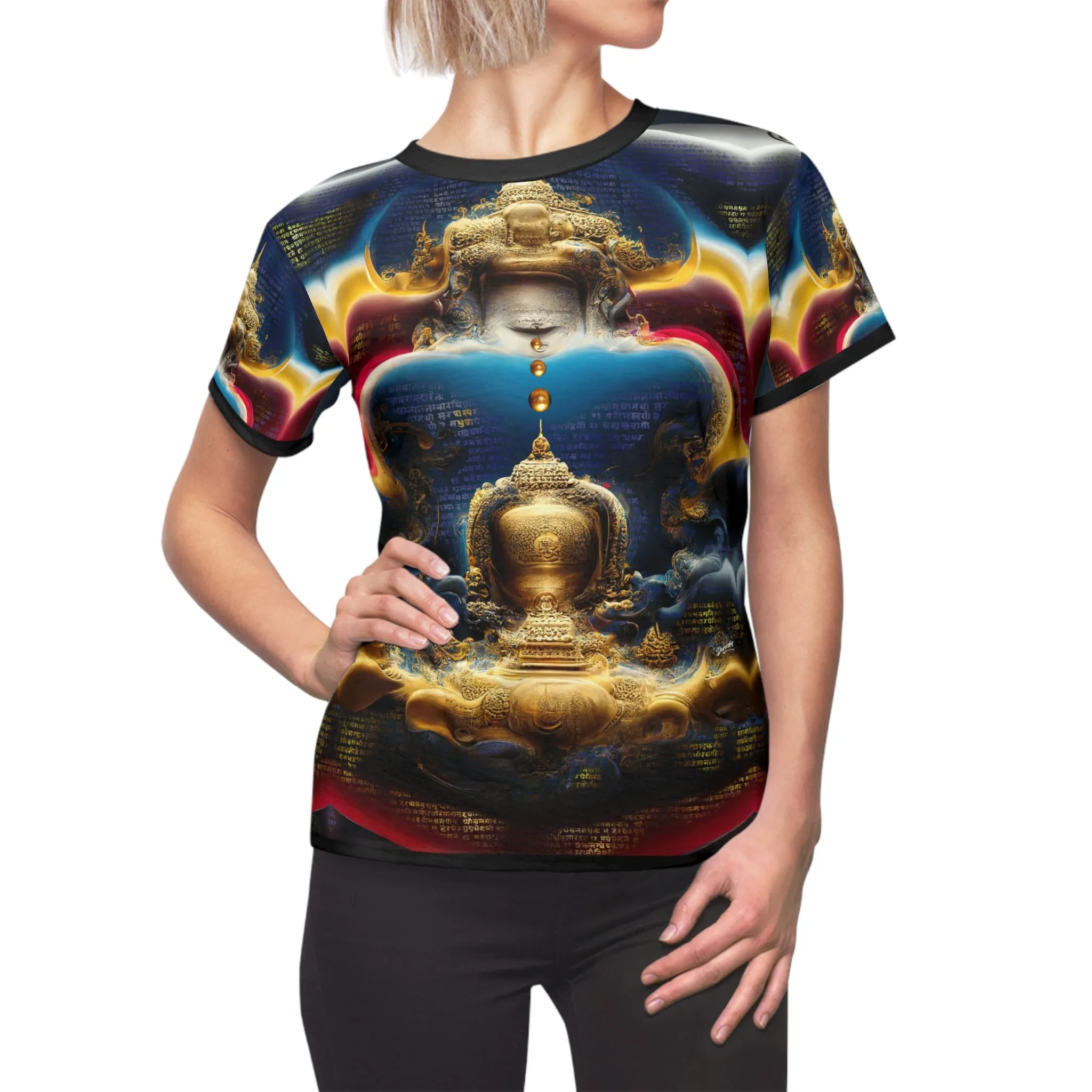 Buddha Bliss T-Shirt Unisex All Over Print Tee Spiritual Buddha Art Unisex T-Shirt | D20188