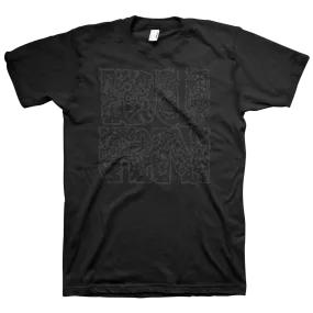 Burn "Square Logo" Black On Black T-Shirt