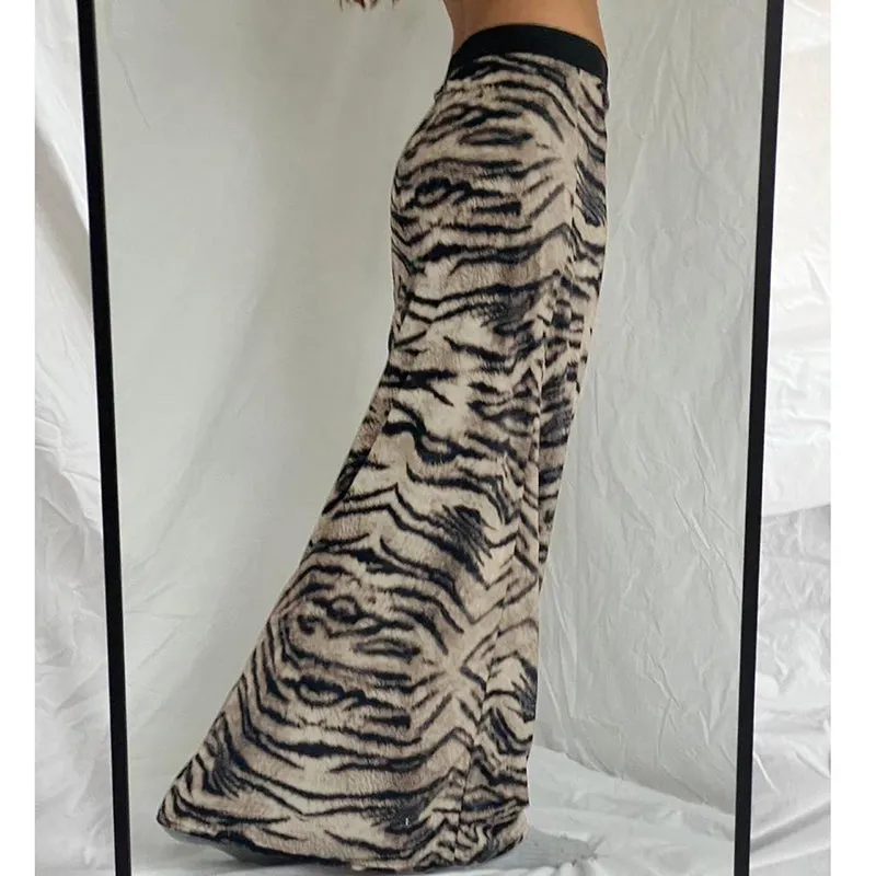 Chelsy Animal Print Midi Skirt