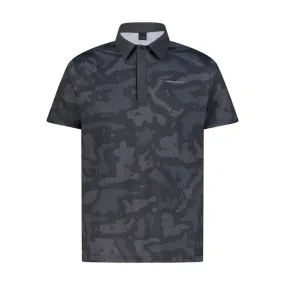 Dark Slate Gray Printed Men’s Golf Polo