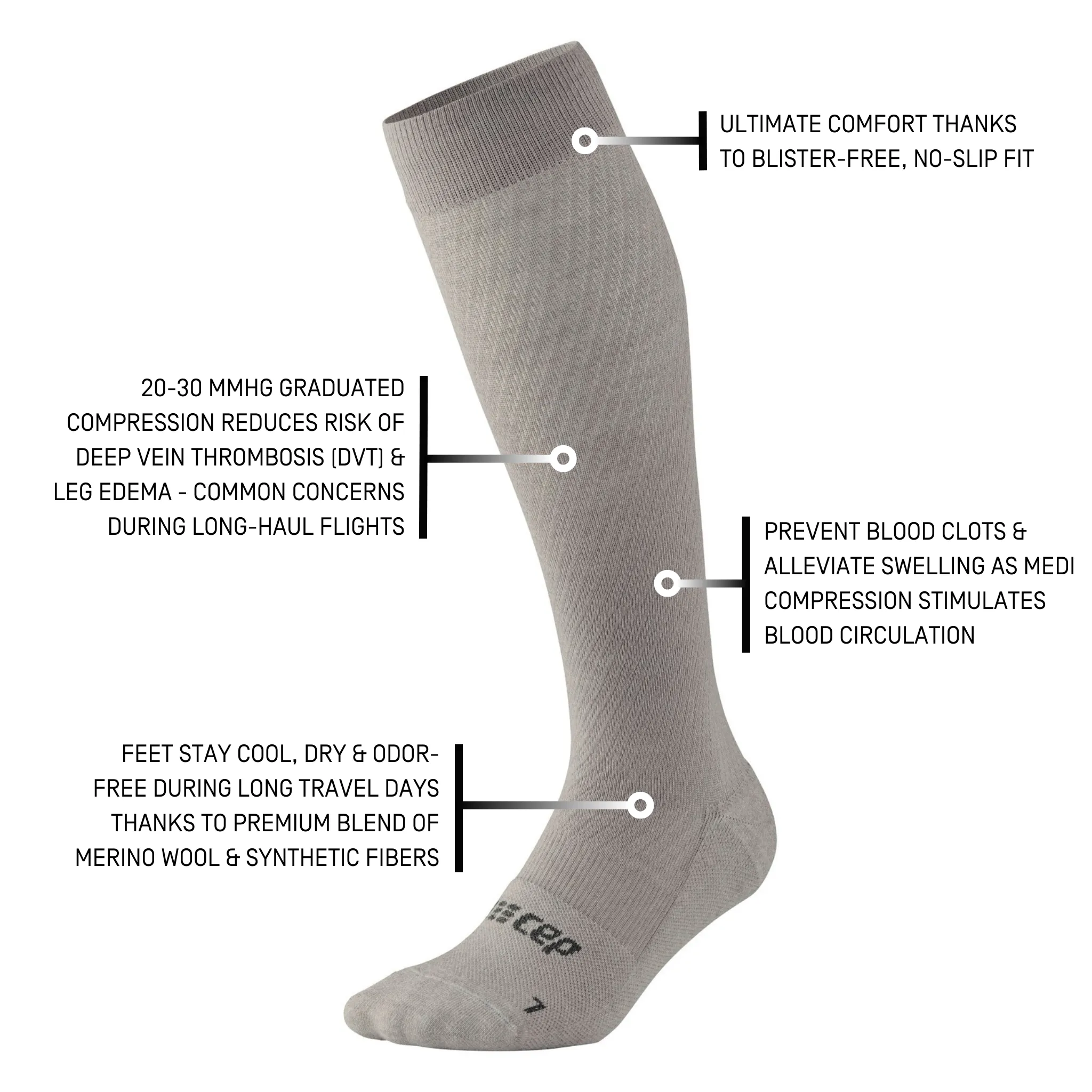 Flight Compression Socks, Men