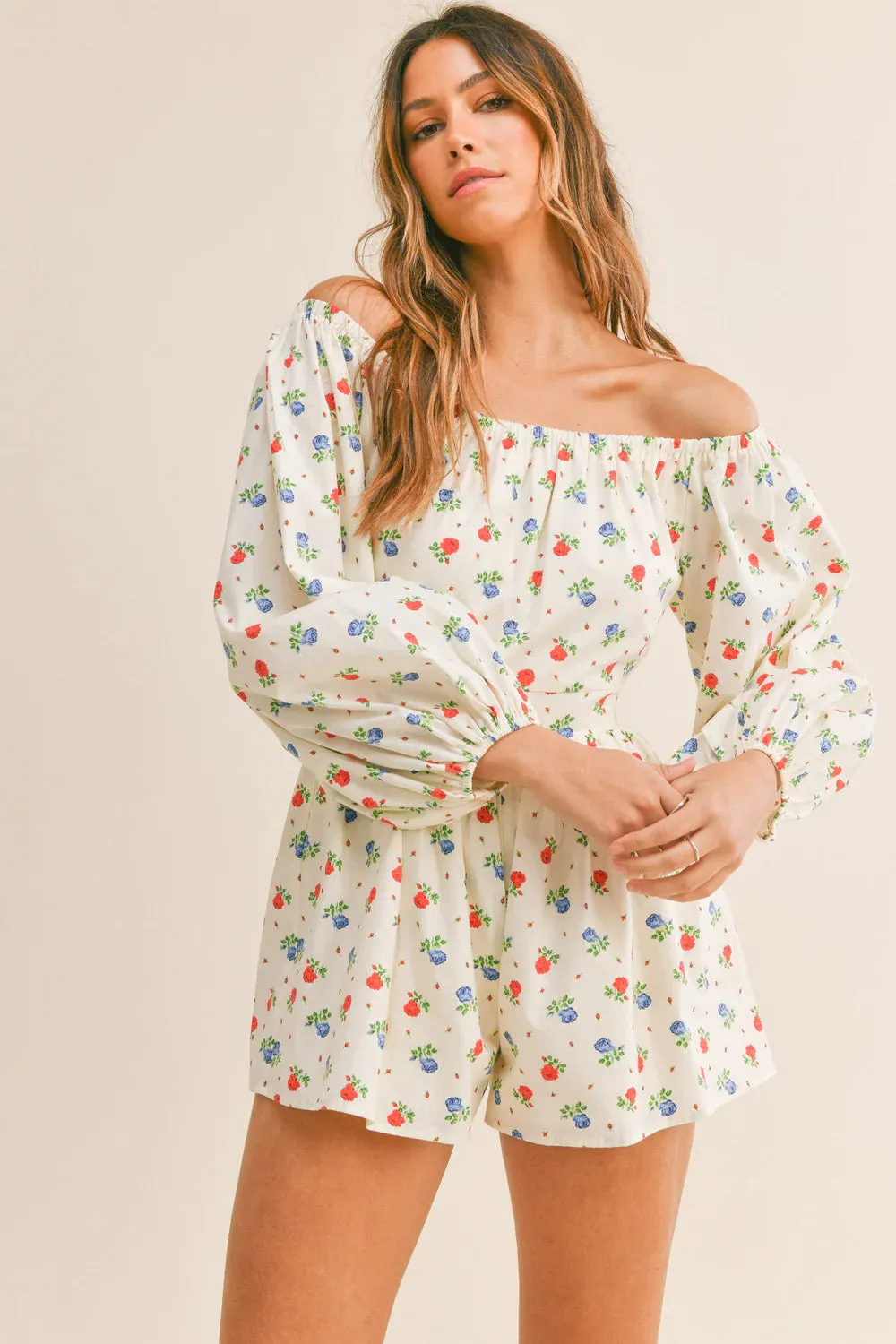 Floral Off Shoulder Romper