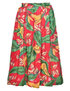 Floral Pleated Skirt - XS