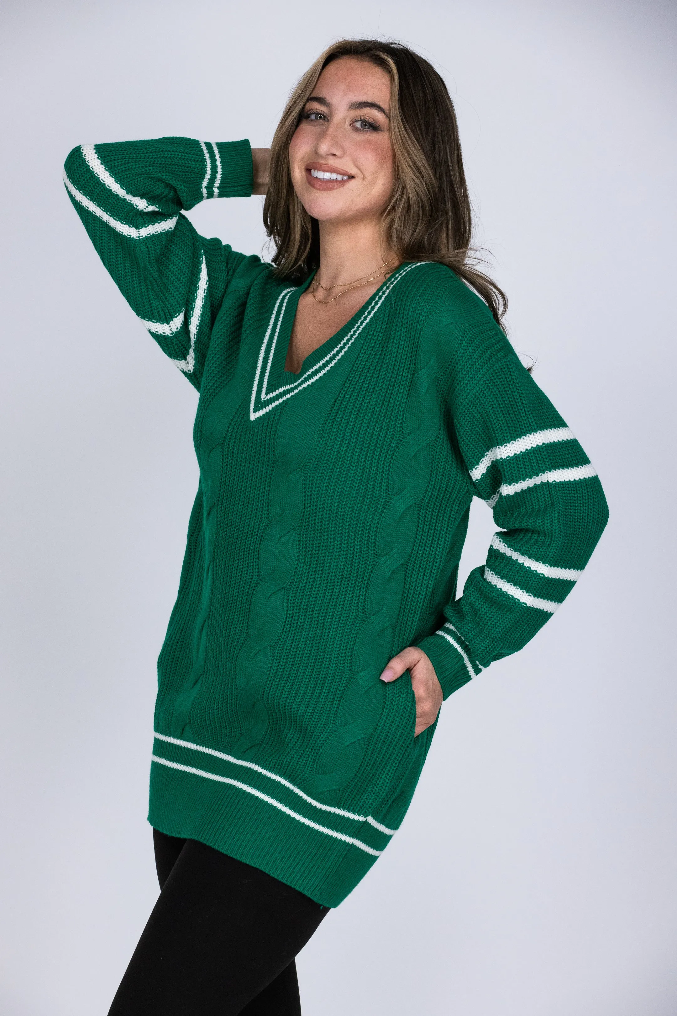 Game Nights Sweater Dress