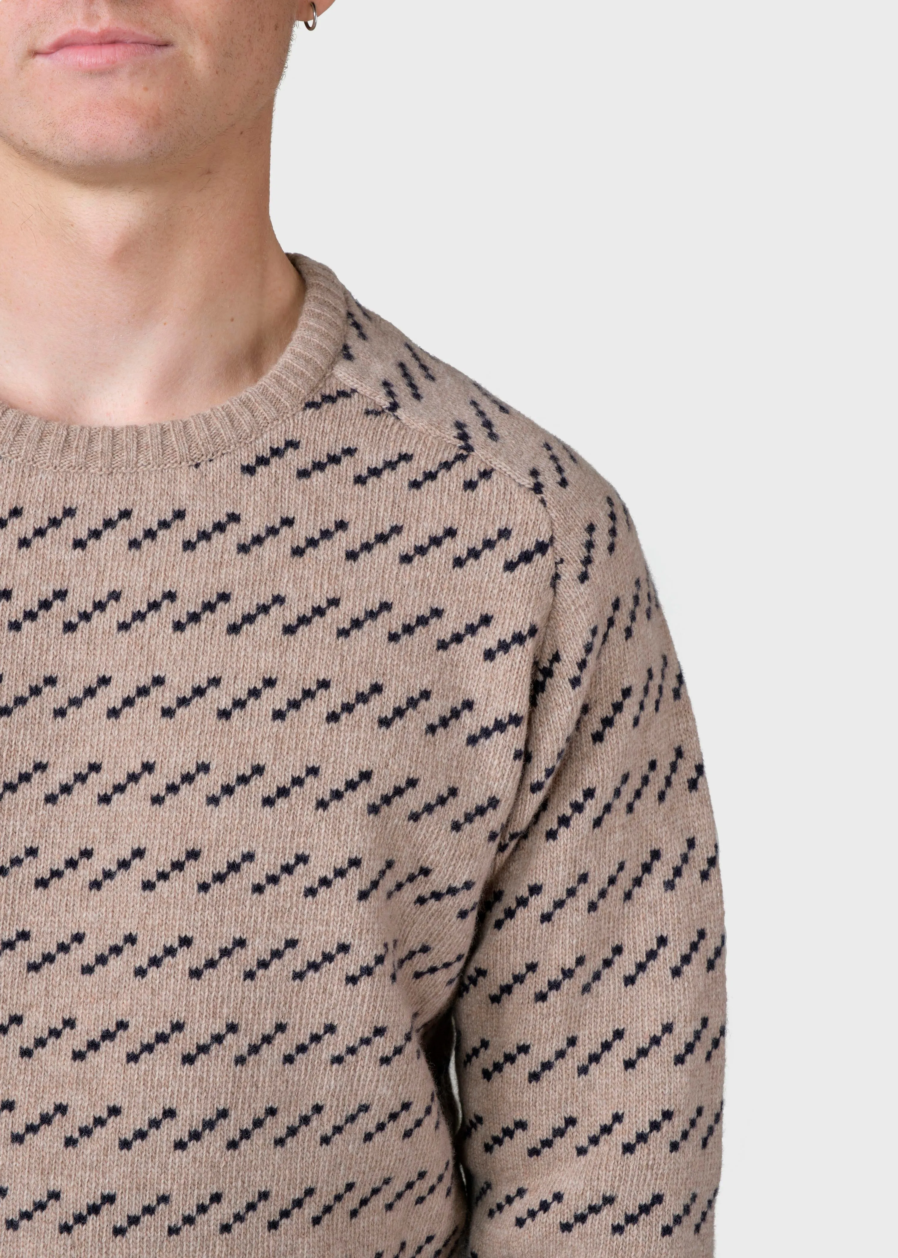 Geir knit  - Sand/navy