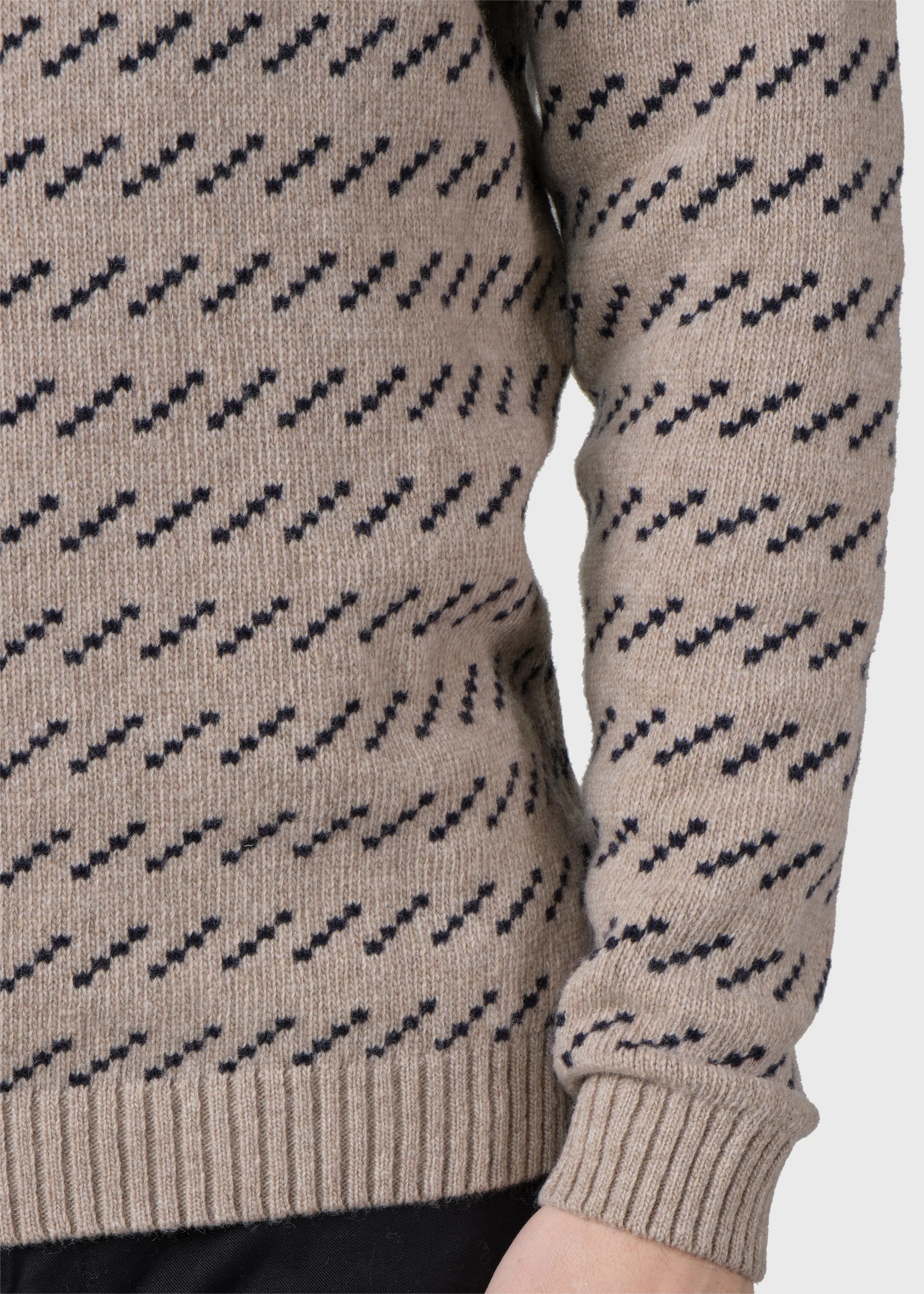 Geir knit  - Sand/navy