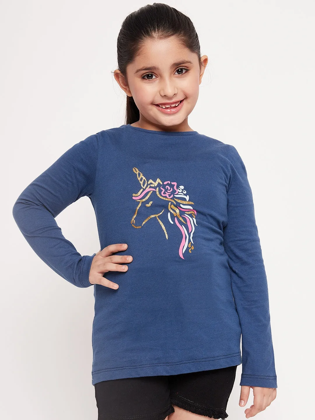 Girls Graphic Printed Cotton T-Shirt - Ps Peaches