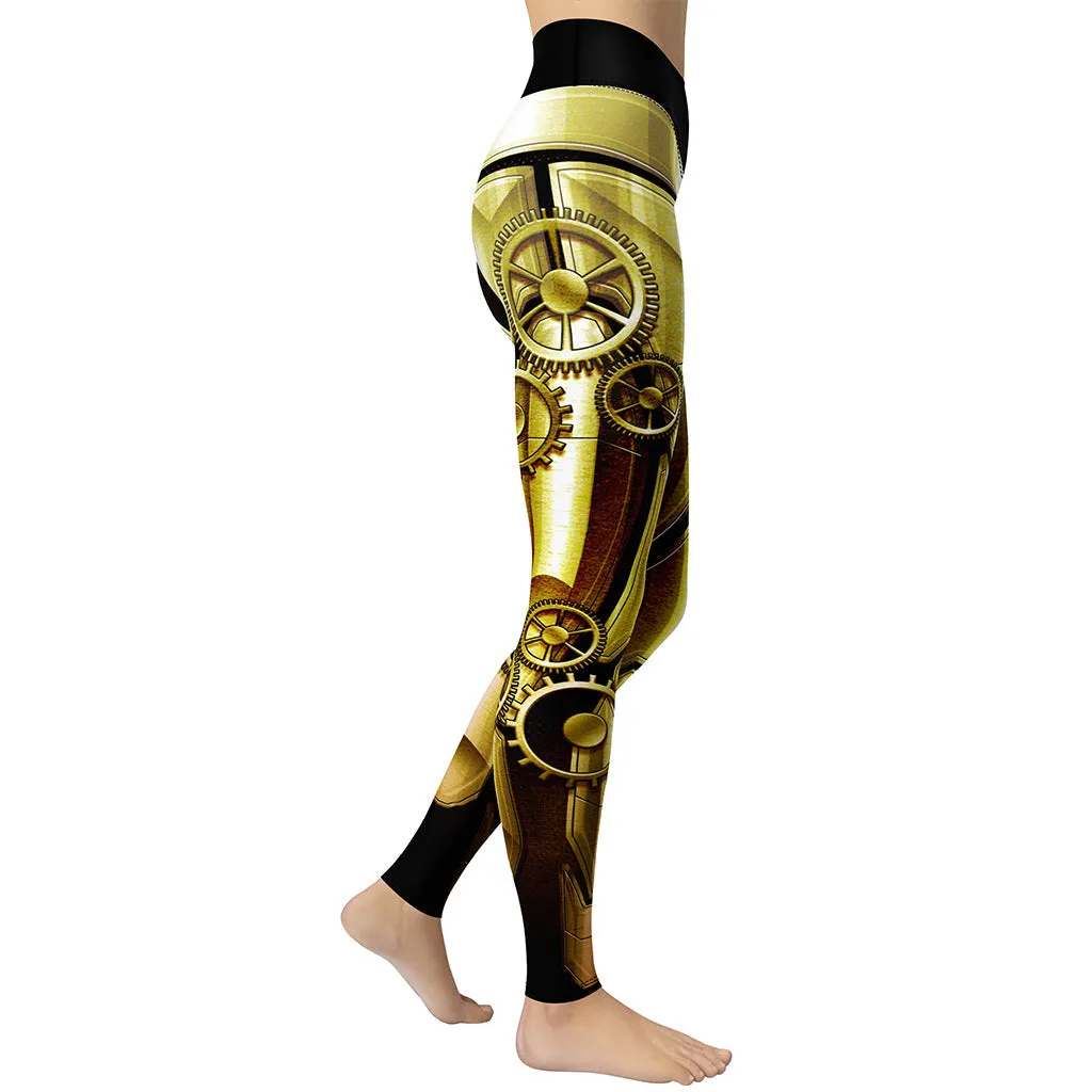 Golden Machine Yoga Leggings