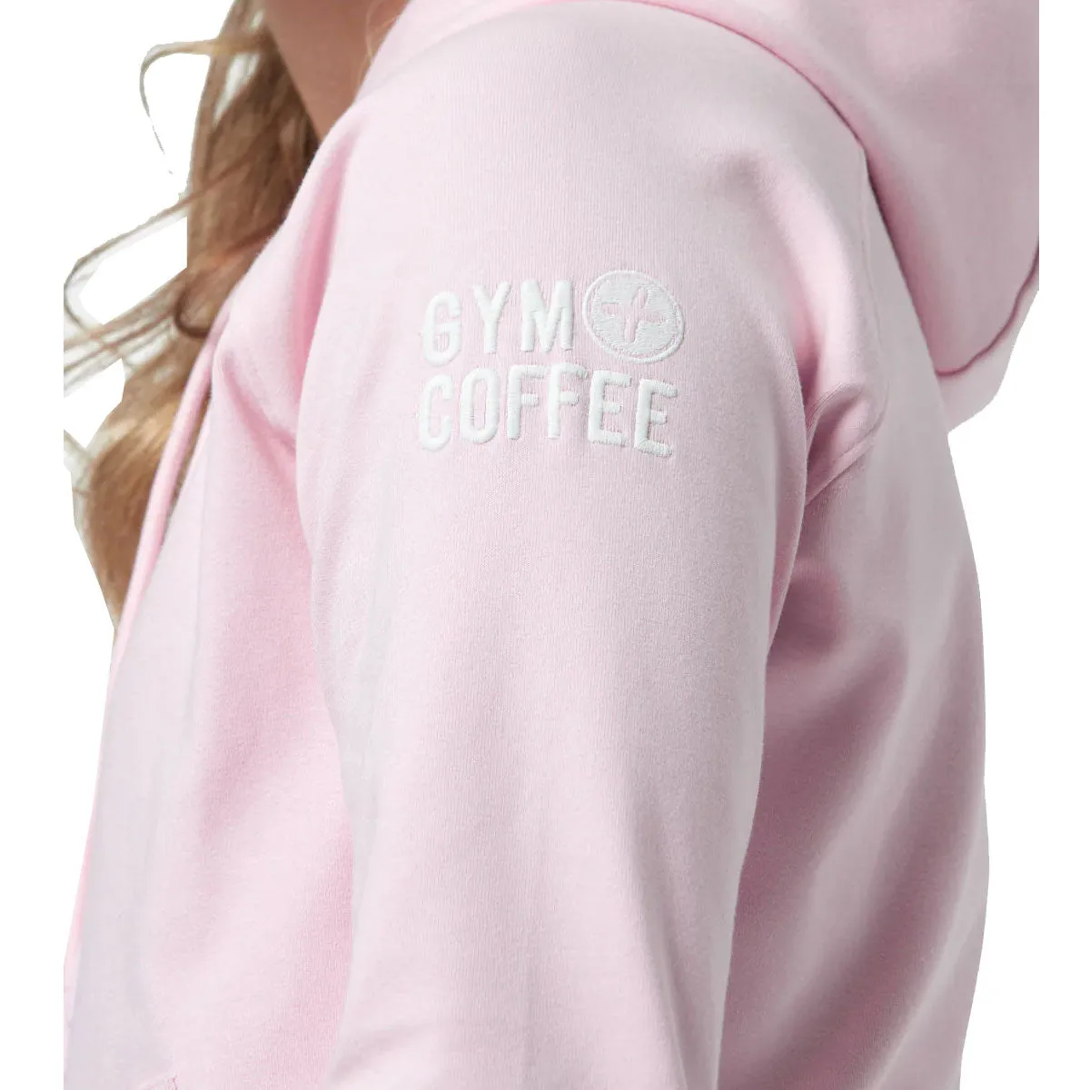 Gym Coffee Chill Hoodie - Womens - Baby Pink