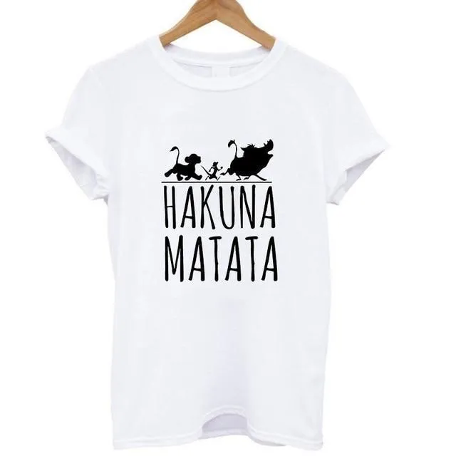 Hakuna Matata letter print Tee shirt