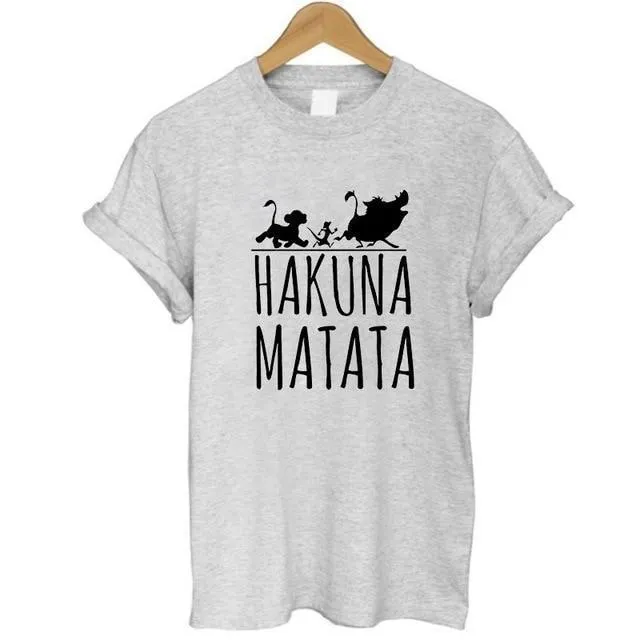 Hakuna Matata letter print Tee shirt