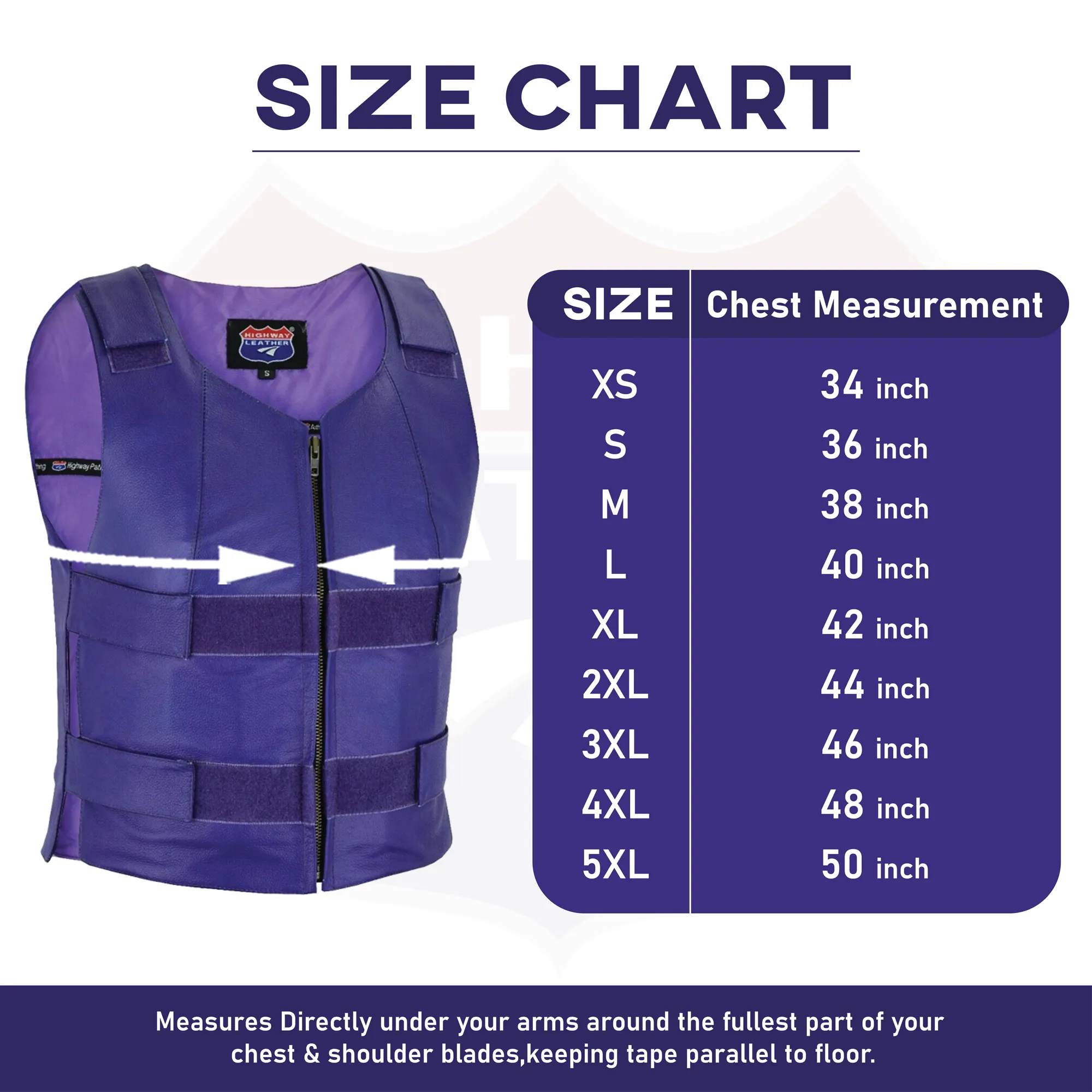 HL14945Purple Passionate Purple Women Bullet Proof style Leather Motorcycle Vest-bikers Club