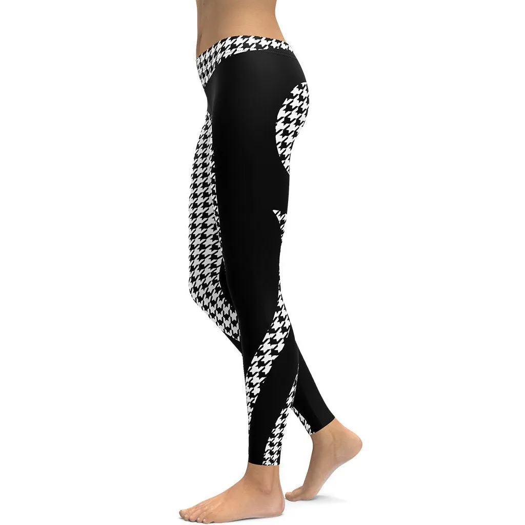 Houndstooth Heart Shaped Leggings