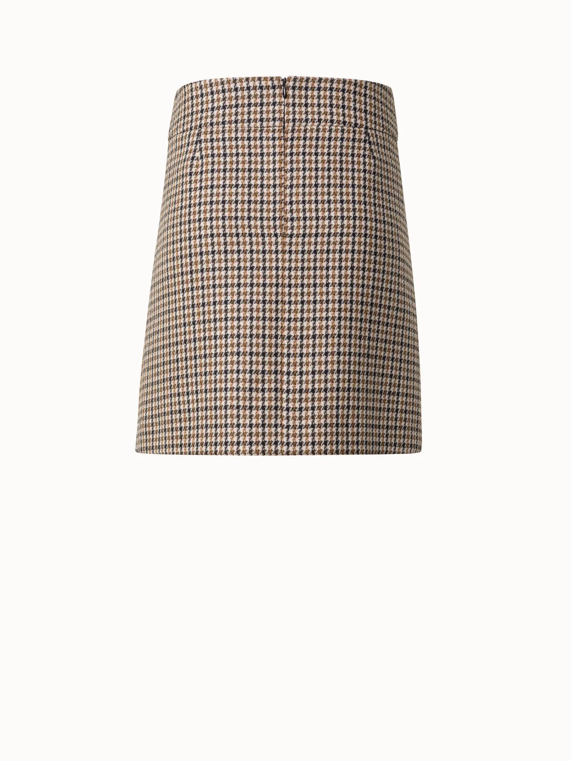 Houndstooth Mini Skirt with Pleats