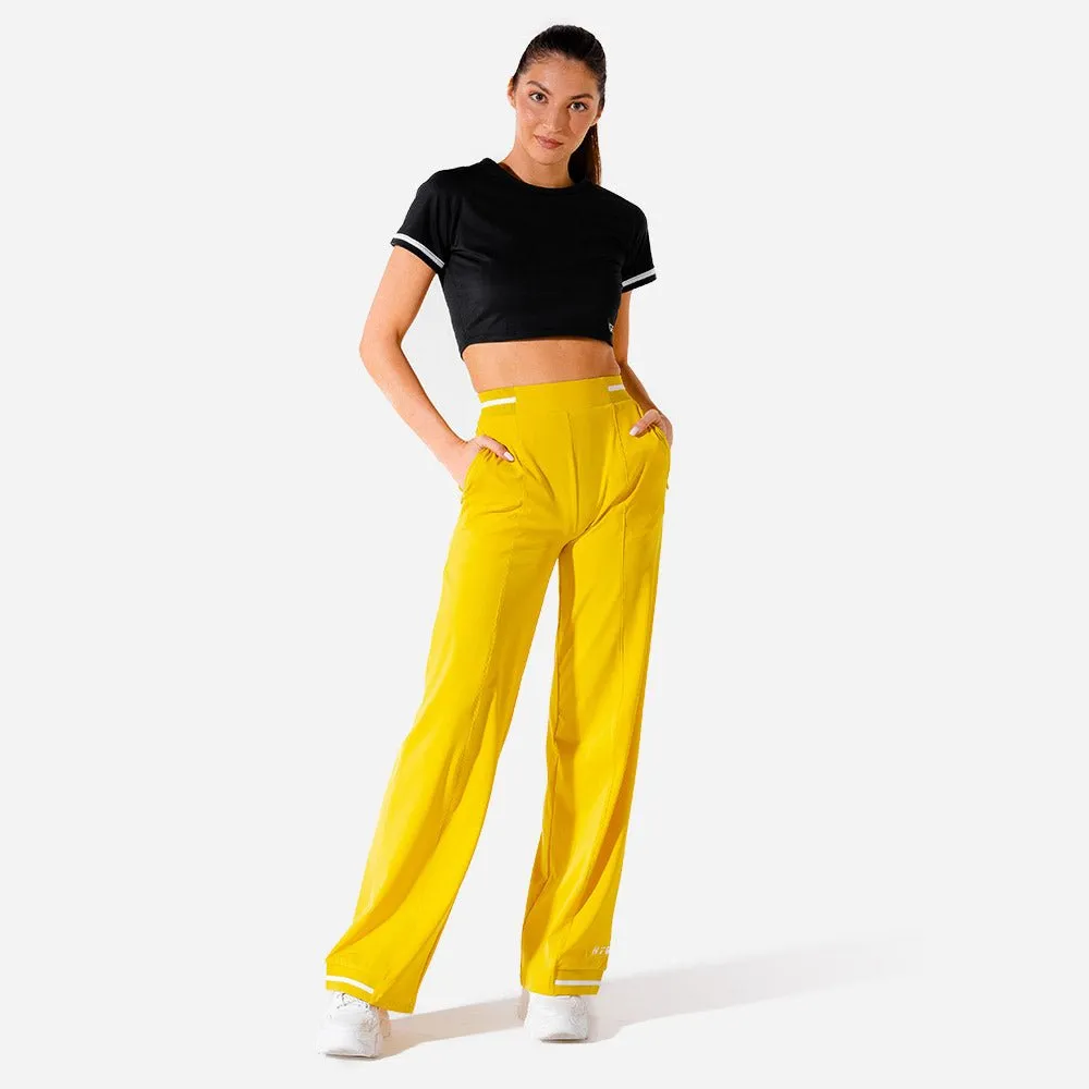 Hybrid Wide Leg Pants - Yellow