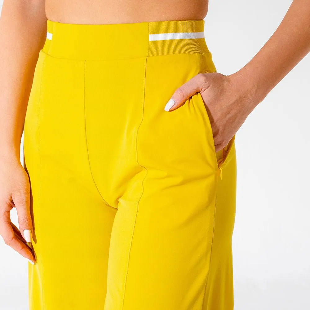 Hybrid Wide Leg Pants - Yellow