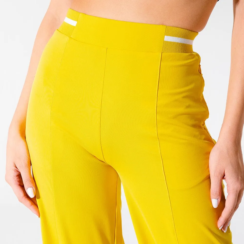 Hybrid Wide Leg Pants - Yellow