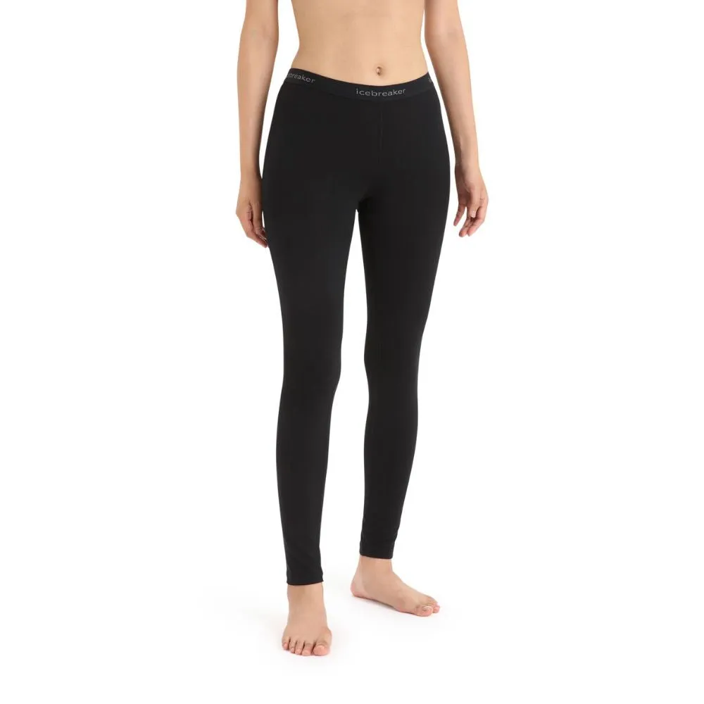 Icebreaker Womens 200 Oasis Merino Thermal Top & Leggings - Teal & Black