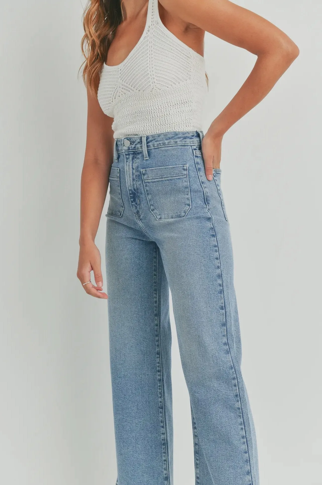 I’m Sexy and I Know It” Denim Crops