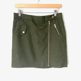 J. Crew Green Zipper Mini Skirt- Size 4