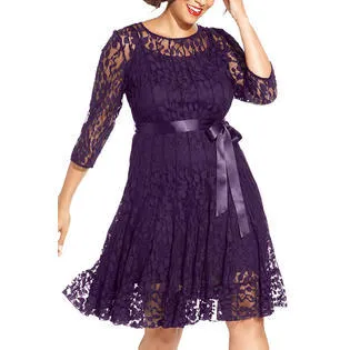 Ketty More Women Magnificent Round Neck Sequins Decorated Half Sleeve Dress-KMWDC5376