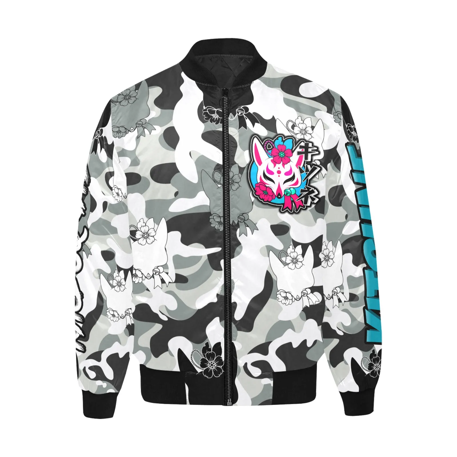 Kitsune White Camo Bomber Jacket