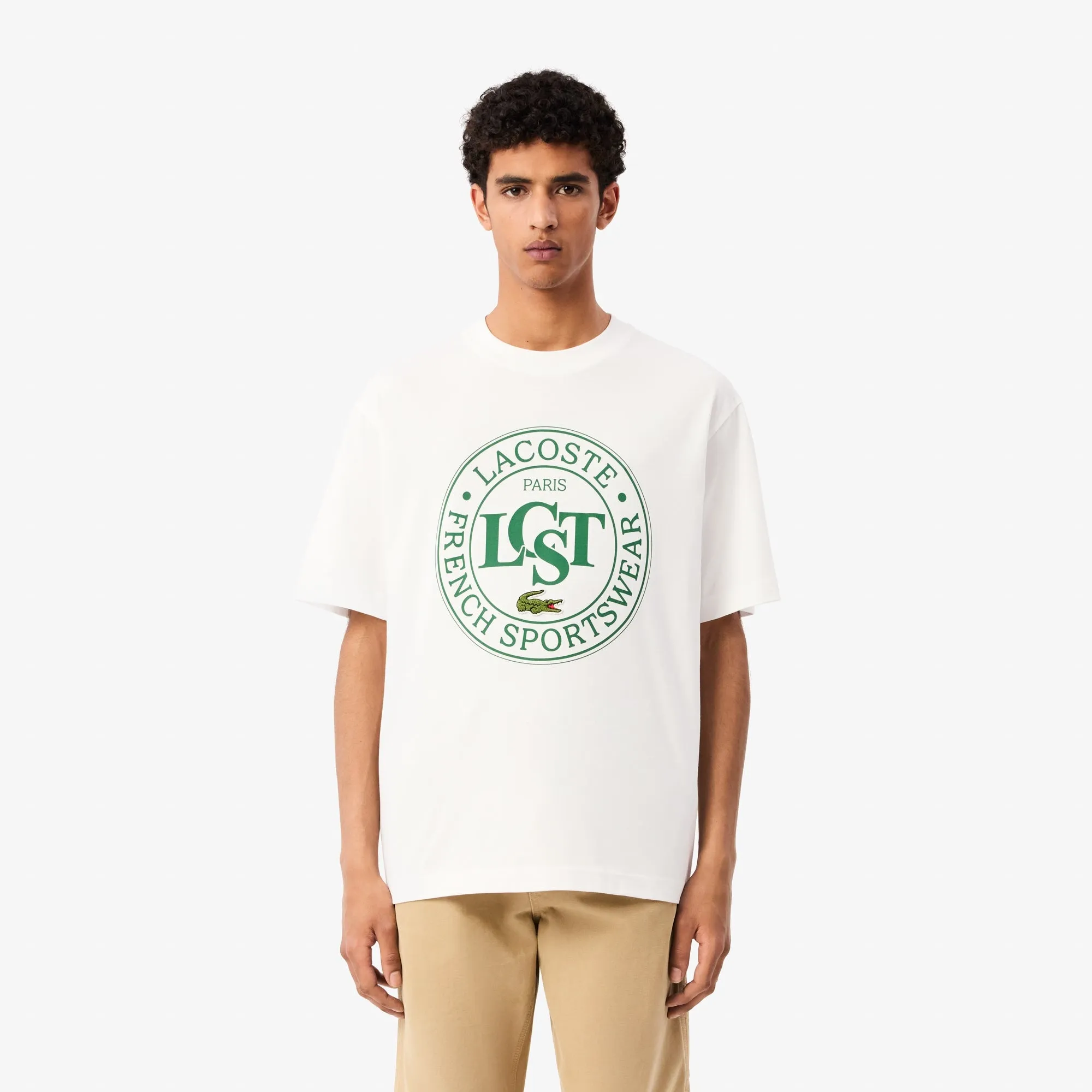 LACOSTE Loose Fit Jersey Print T-shirt