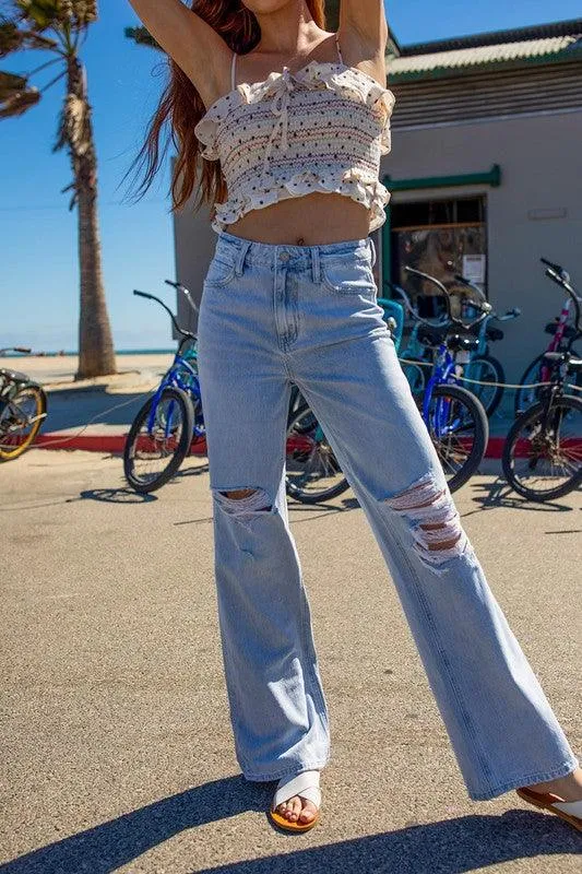 Light Wash 90S Vintage Flare Jeans