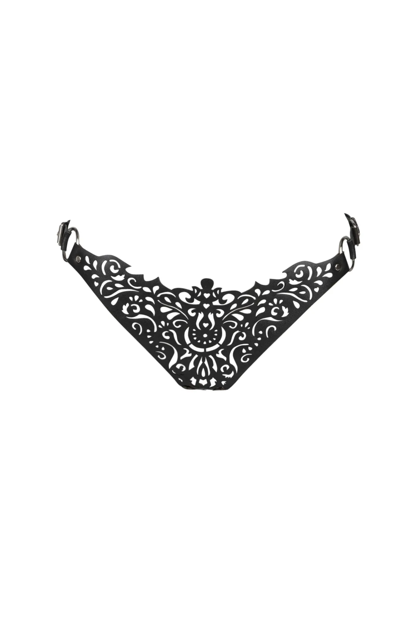 Lucy Lasercut Leather Ouvert Panty