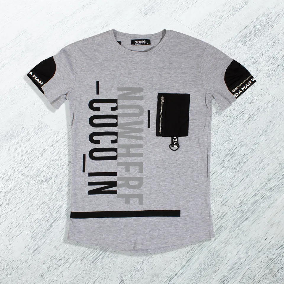 Men T-shirt- gray / made in Turkey -3335