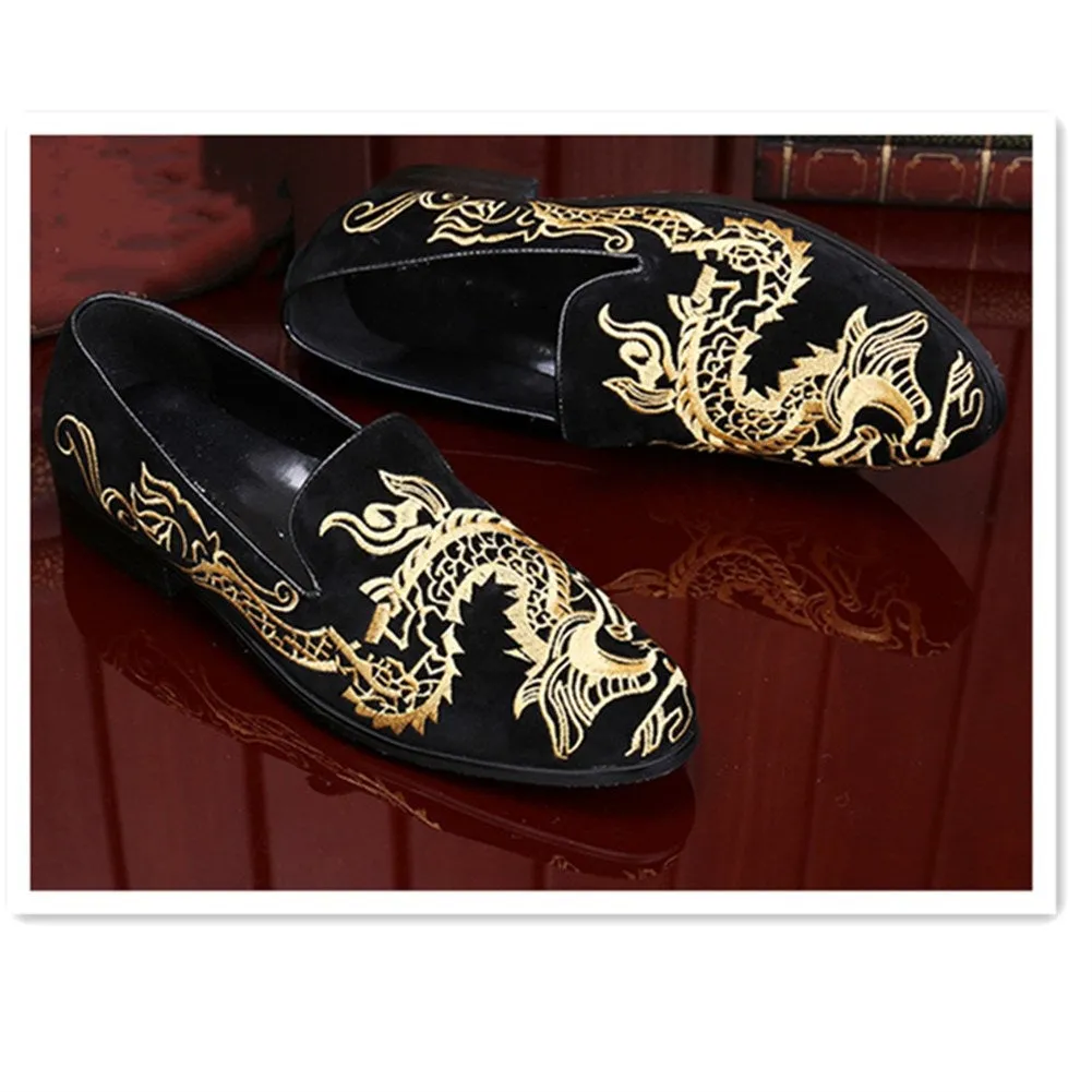 Mens Round Toe Printed Casual Loafer